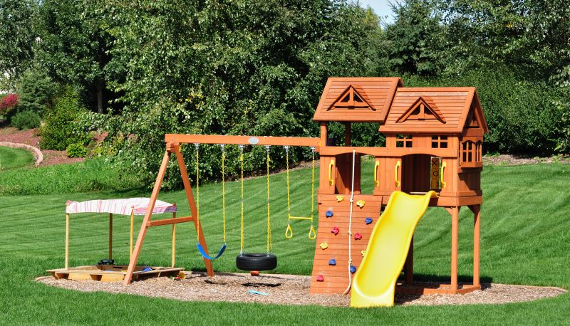Wooden Playset Installation in Denver, CO