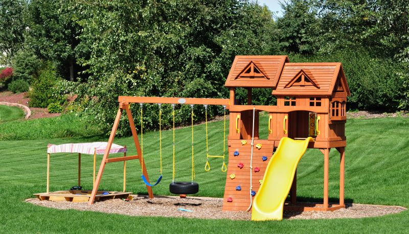 Wooden Swing Set Installation in Prescott Valley, AZ